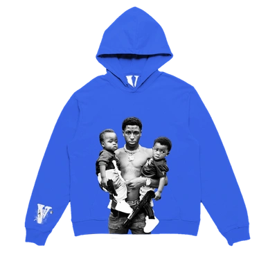Pre-owned Youngboy Nba  X Vlone Kacey Talk Hoodie Blue