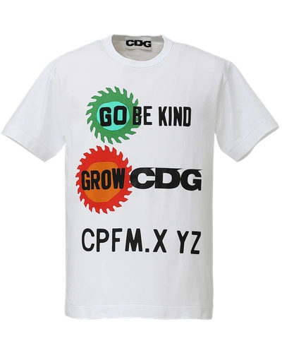 Pre-owned Cactus Plant Flea Market  X Cdg Go Be Kind T-shirt White