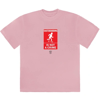 Pre-owned Travis Scott  Not A Crime T-shirt I Pink