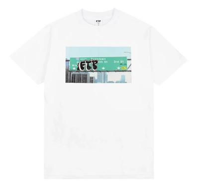 Pre-owned Ftp  Freeway Tee White