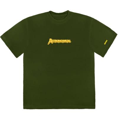 Pre-owned Travis Scott  Astro Cyclone T-shirt Washed Olive