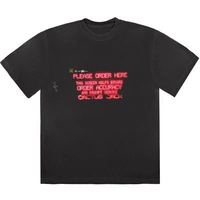 Pre-owned Travis Scott X Mcdonald's Order Here T-shirt Black