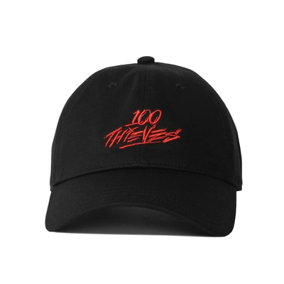 Pre-owned 100 Thieves Jam Dad Hat Black/red