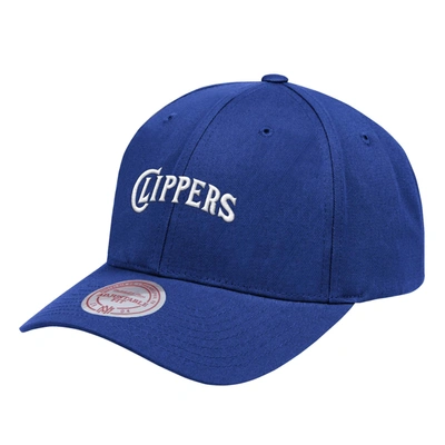 Pre-owned Aape X Mitchell & Ness San Diego Clippers Strapback Hat Royal Blue