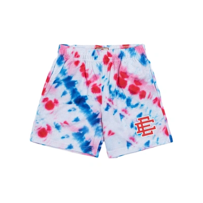 Pre-owned Eric Emanuel Ee Basic Tie Dye Short White/red/blue