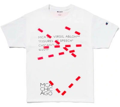 Pre-owned Virgil Abloh  Mca Figures Of Speech Lines Tee White