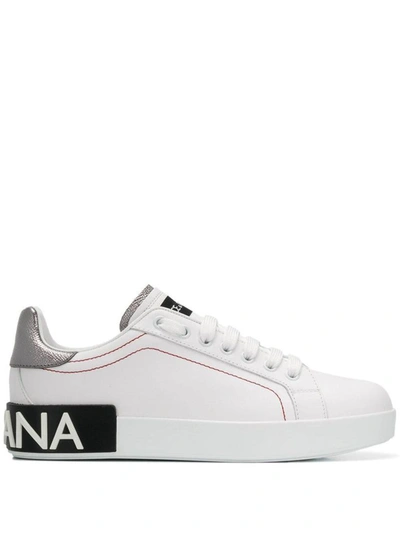 Dolce E Gabbana Women's  White Leather Sneakers