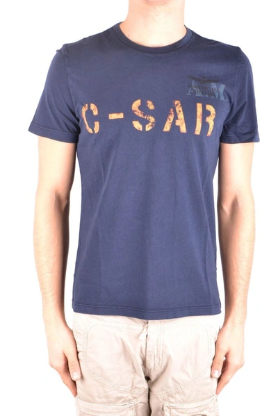 Aeronautica Militare Mens Blue Cotton T-shirt