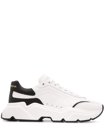 Dolce E Gabbana Men's White Leather Sneakers
