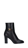 CELINE CÉLINE WOMEN'S BLACK LEATHER ANKLE BOOTS,336543190C38NO 40