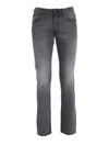 JACOB COHEN BLACK LOGO JEANS IN FADED GREY