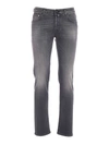JACOB COHEN BLACK LOGO FADED JEANS IN GREY