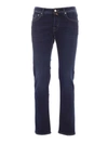 JACOB COHEN BLACK LOGO FADED JEANS IN BLUE