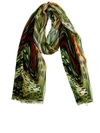 MARIA ENRICA NARDI JULIETTE STOLE IN SHADES OF GREEN