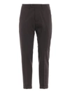 PAOLO FIORILLO FRANK BROWN COOL WOOL TROUSERS