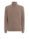PAOLO FIORILLO TEXTURED WOOL BLEND TURTLENECK