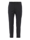PAOLO FIORILLO FRANK BLACK COOL WOOL TROUSERS