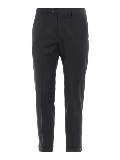 Paolo Fiorillo Frank Black Cool Wool Trousers
