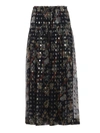 Chloé Chloe Blue Lurex Embroidered Silk Skirt In Multicolour