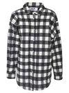MSGM CHECKED SHIRT IN BLACK AND WHITE