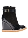 PALOMA BARCELÓ INDO SUEDE LEATHER WEDGE BOOTIES