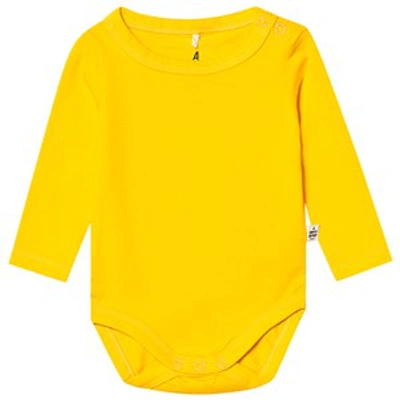 A Happy Brand Yellow Long Sleeve Baby Body