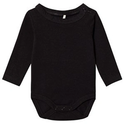 A Happy Brand Long Sleeve Baby Body Black