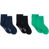 A HAPPY BRAND A HAPPY BRAND PACK OF 3 GREEN NAVY AND BLACK SOCKS,20181009-3