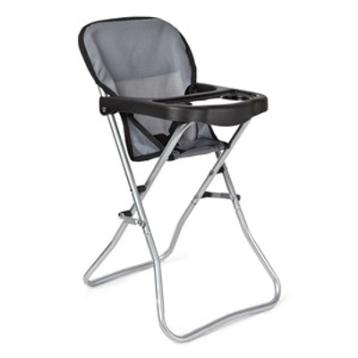 Stoy Gray Metallic Doll High Chair In Grey