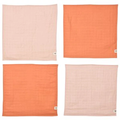 Buddy & Hope 4-pack Muslin Blankets Sun Baked In Pink