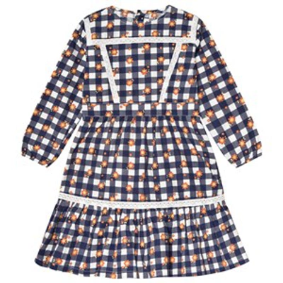 Hello Simone Kids'  Vichy Anoushka Dress In Navy