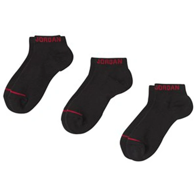 Air Jordan Kids'  Pack Of 3 Black Jumpman No-show Socks