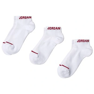 Air Jordan Kids' 3-pack Jumpman No Show Sock White