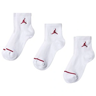 Air Jordan Kids' 3-pack Jumpman Sock White