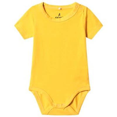 A Happy Brand Yellow Short Sleeve Baby Body