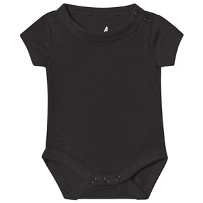 A Happy Brand Black Short Sleeve Baby Body