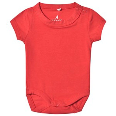 A Happy Brand Red Short Sleeve Baby Body