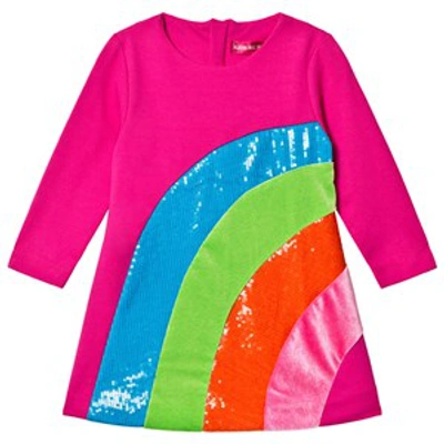 Agatha Ruiz De La Prada Babies' Pink Sequin Rainbow Detail Dress