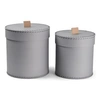 JOX JOX 2-PACK GREY ROUND BOXES,5392A3Z33PUL631