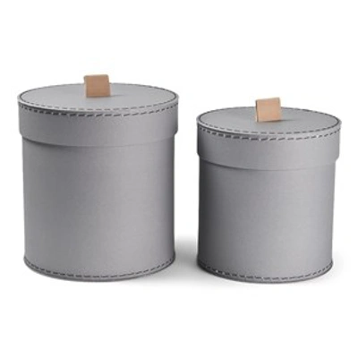 Jox 2-pack Gray Round Boxes In Grey