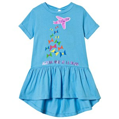 Agatha Ruiz De La Prada Kids' Aeroplane Dress Blue