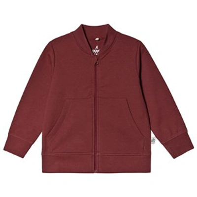 A Happy Brand Burgundy Baseball Cardigan In Red