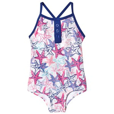Hatley Babies'  Snazzy Starfish Swimsuit In Pink