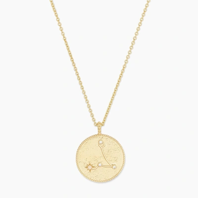 Astrology Coin Necklace (pisces) In Gold