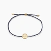 CHAKRA THIRD-EYE CHAKRA COIN BRACELET IN GOLD PLATED BRASS, WOMEN'S IN GOLD/INDIGO