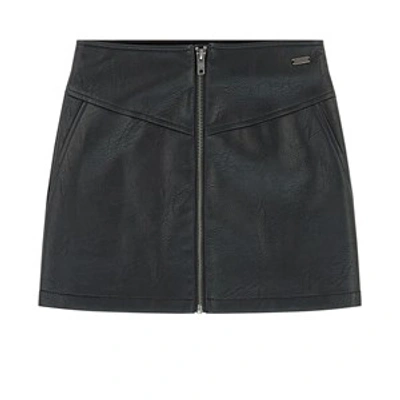 Pepe Jeans Kids'  Black Faux Leather Skirt