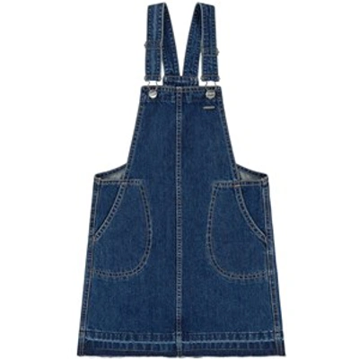 Pepe Jeans Kids'  Jean Dungaree Dress In Blue