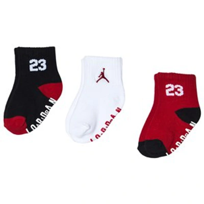 Air Jordan Babies'  3-pack White Branded Infant Non-slip Socks