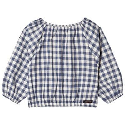 A Monday In Copenhagen Kids' Indigo Check Didi Top In Navy