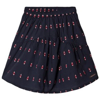 A Monday In Copenhagen Kids'  Outer Space Blue Camilla Skirt In Navy